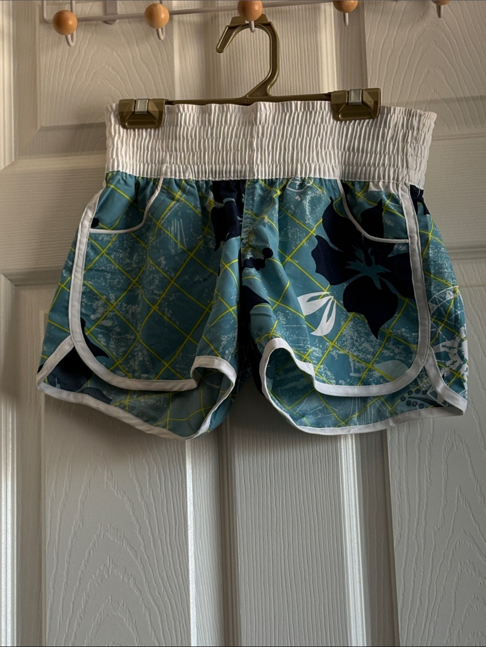 Unlisted Teal and White Floral Athletic Shorts